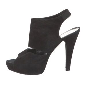 Jenni Kayne Black Suede Accent Cutout Sling back Sandals EU Size 37 Wome…